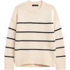 Stripe Chunky Oversized Sweater - Pullovers - $89.50 