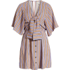 Stripe Tie Front Dress MOON RIVER - Vestidos - 