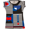 Striped Geometric Graphic Tee - T-shirts - $52.00  ~ £39.52