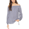 Striped Silk-Georgette Off-the-Shoulder  - Camisa - longa - $175.00  ~ 150.30€