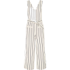 Striped cotton and linen-blend jumpsuit - Kombinezony - 