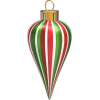 Striped Christmas Ornament - Objectos - 