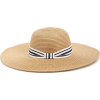 Striped Ribbon Floppy Hat - Klobuki - 