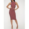 Striped Soft Knit Bodycon Dress - Obleke - $12.97  ~ 11.14€