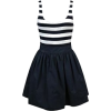 Striped Top Navy Dress - Haljine - 