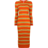 Striped knitted dress - sukienki - 