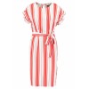 Red Striped miss selfridge dress - sukienki - 