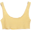 Striped short-sleeved strapless vest - ベスト - $15.99  ~ ¥1,800