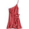Striped shoulder wrap strap dress - Haljine - $27.99  ~ 24.04€
