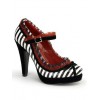 Stripped Red Lace Trim Mary Janes - 5 - パンプス・シューズ - $49.30  ~ ¥5,549