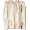 Structured shoulder fur jacket - Chaquetas - 