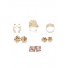 Stud Earrings and Ring Trio - Uhani - $5.99  ~ 5.14€