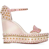 Studded Leather Wedges - Sandals - 