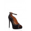 Studded Peep Toe Ankle Strap Pumps - Klasični čevlji - $19.99  ~ 17.17€