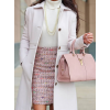 Stylish Petite Pink Tweed Skirt - Uncategorized - 
