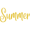 Summer Yellow Text - 插图用文字 - 