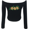 Sun Flower Shoulder Long Sleeve T-Shirt - Long sleeves t-shirts - $25.99 