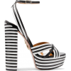 Sundance striped leather platform sandal - Klasični čevlji - 