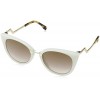 Sunglasses Fendi 118S 0XU3 White Gold / QH brown mirror gold shaded lens - Eyewear - $220.26 