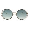 Sunglasses Fendi Ff 295 /S 0J7D Semi Matte Bronze / EZ green silver mirror lens - Темные очки - $250.00  ~ 214.72€