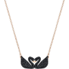 Swarovski double swan necklace - Halsketten - 