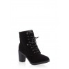 Sweater Cuff Lace Up High Heel Booties - Boots - $19.99 