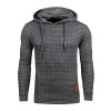 SweatyRocks Men's Solid Plaid Slim Fit Pullover Hoodies Drawstring Hooded Sweatshirt - Shirts - $24.99 