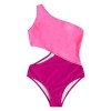 SweatyRocks Women's Bathing Suits One Shoulder Cutout One Piece Swimsuit Swimwear Monokini - Swimsuit - $18.99 