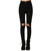 SweatyRocks Women's Casual High Waist Ripped Skinny Jeans Distressed Denim Pants - パンツ - $19.99  ~ ¥2,250