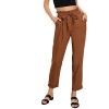 SweatyRocks Women's Elastic Belted High Waist Casual Loose Long Pants with Pocket - Pants - $8.89 