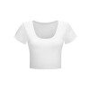 SweatyRocks Women's Scoop Neck Basic Solid Short Sleeve Crop Top Tee Shirts - Koszule - krótkie - $8.99  ~ 7.72€