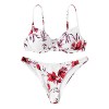 SweatyRocks Women's Sexy Bathing Suits Spaghetti Strap Floral Bikini Set Underwire Swimsuit - Swimsuit - $13.99 