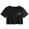 SweatyRocks Women's Short Sleeve Print Crop Top T Shirt - Camisa - curtas - $12.99  ~ 11.16€