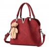 Sweet Lady Women's Medium Sized Faux Leather Shell Top Hand Tote Purse Cross Bag - Bag - $35.00 