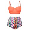 Swiland Women Vintage Swimsuits High Waisted Bikinis Bathing Suits Retro Halter Underwired Top - 水着 - $59.99  ~ ¥6,752