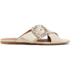 TABITHA SIMMONS Leni crystal-buckle leat - Flats - 