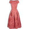 TALBOT RUNHOF red floral jacquard dress - Obleke - 