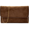 TAUPE SUEDE CLUTCH - バッグ クラッチバッグ - $62.00  ~ ¥6,978