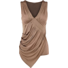 TBdress assymetric top in brown - Camicia senza maniche - 