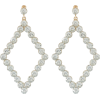 TEIKO white crystal earrings - Uhani - $9.00  ~ 7.73€