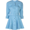 THE ATTICO cropped sleeve sequin-embroid - sukienki - 