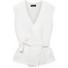 THEORY cotton-blend wrap top - 半袖衫/女式衬衫 - 