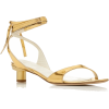 TIBI gold metallic leather sandal - Sandały - 