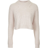 TOPSHOP Chunky Ribbed Crop Jumper - Puloverji - 