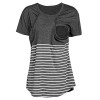 TOPUNDER Women Pregnant Tops Maternity Nursing T-Shirt Stripe Breastfeeding Blouse - Košulje - kratke - $4.39  ~ 3.77€