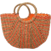 Tangerine Straw Tote Bag - ハンドバッグ - 