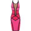 Tazia Hot Pink Deep V Bandage - Kleider - $140.00  ~ 120.24€