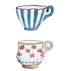 Tea Cups - イラスト - 