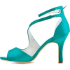 Teal Ankle Strap Sandals - Sandali - 