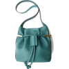 Teal Drawstring Bag - Hand bag - 